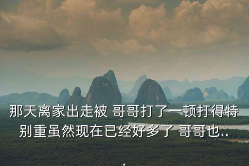 被哥哥打,我覺得還是要找個時間和你哥哥坐下來討論一下
