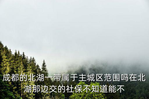 成都的北湖一帶屬于主城區(qū)范圍嗎在北湖那邊交的社保不知道能不