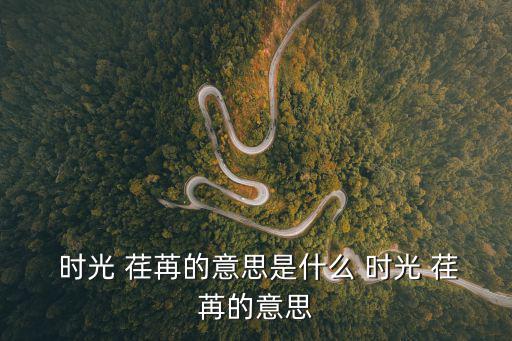  時(shí)光 荏苒的意思是什么 時(shí)光 荏苒的意思