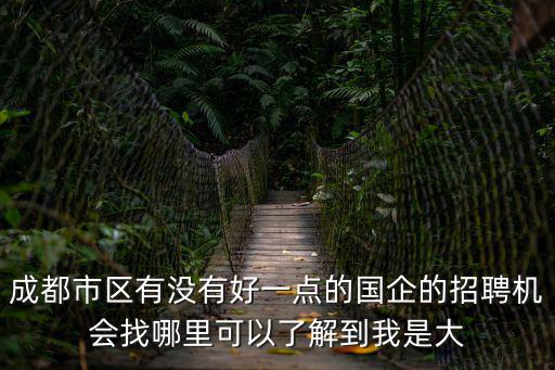 成都市區(qū)有沒有好一點(diǎn)的國企的招聘機(jī)會(huì)找哪里可以了解到我是大