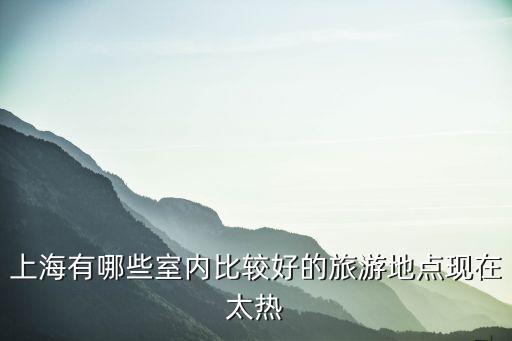上海有哪些室內比較好的旅游地點現在太熱