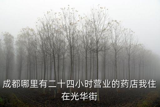 成都哪里有二十四小時營業的藥店我住在光華街