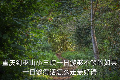 重慶到巫山小三峽一日游夠不夠的如果一日夠得話怎么走最好請