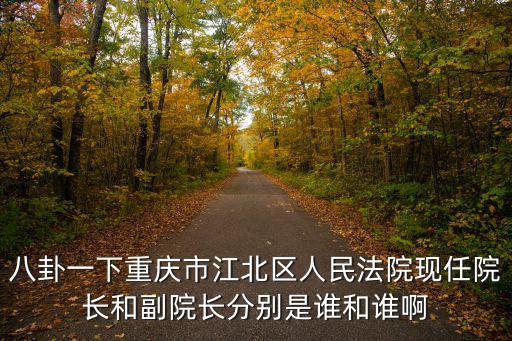 八卦一下重慶市江北區(qū)人民法院現(xiàn)任院長(zhǎng)和副院長(zhǎng)分別是誰和誰啊