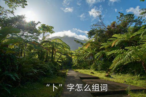 “卜”字怎么組詞