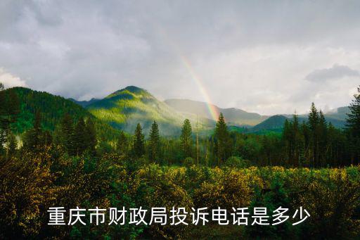 重慶市財政局投訴電話是多少