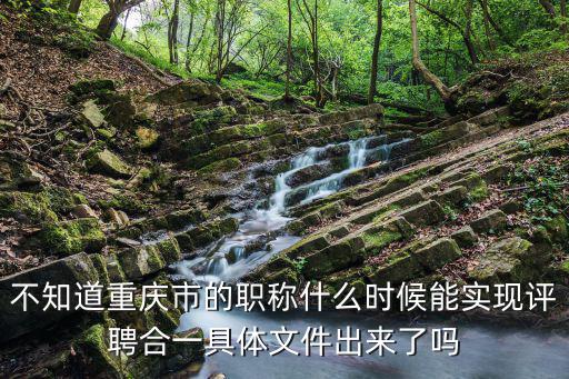 不知道重慶市的職稱什么時候能實現評聘合一具體文件出來了嗎