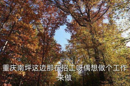 重慶南坪這邊那在招工呀偶想做個工作來做