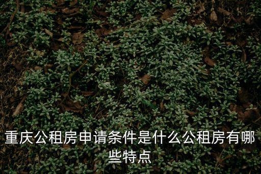 重慶公租房申請條件是什么公租房有哪些特點