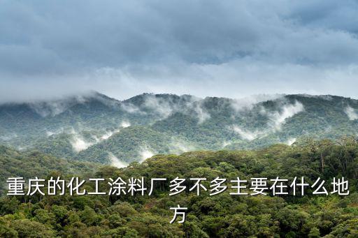 重慶的化工涂料廠多不多主要在什么地方