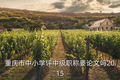 重慶市中小學(xué)評中級職稱要論文嗎2015