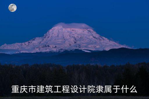 重慶市建筑工程設計院隸屬于什么