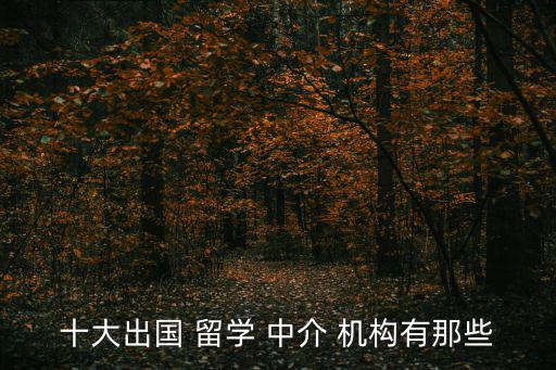 十大出國 留學 中介 機構有那些