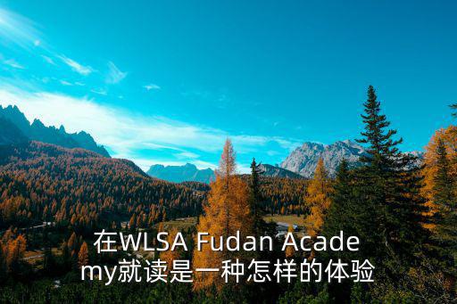 在WLSA Fudan Academy就讀是一種怎樣的體驗