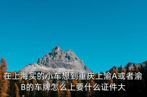 在上海買的小車想到重慶上渝A或者渝B的車牌怎么上要什么證件大
