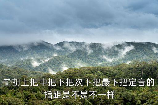 二胡上把中把下把次下把最下把定音的 指距是不是不一樣
