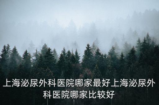 上海泌尿外科醫(yī)院哪家最好上海泌尿外科醫(yī)院哪家比較好