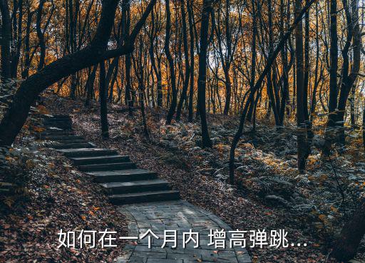 如何在一個月內 增高彈跳…
