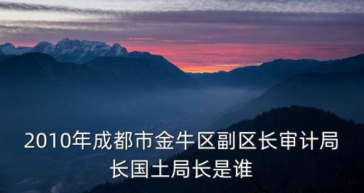2010年成都市金牛區副區長審計局長國土局長是誰