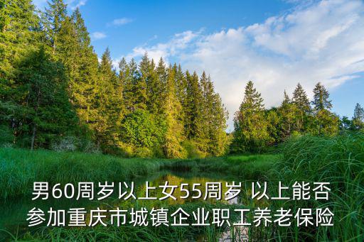 男60周歲以上女55周歲 以上能否參加重慶市城鎮企業職工養老保險