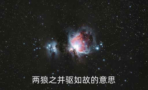 兩狼之并驅如故的意思
