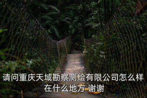 請問重慶天域勘察測繪有限公司怎么樣 在什么地方 謝謝