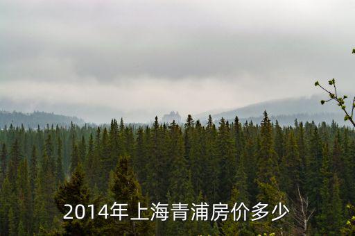 2014年上海青浦房價多少