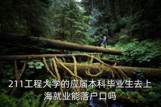 211工程大學的應屆本科畢業生去上海就業能落戶口嗎