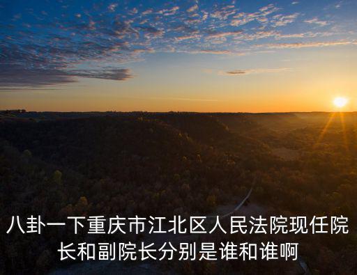 八卦一下重慶市江北區人民法院現任院長和副院長分別是誰和誰啊