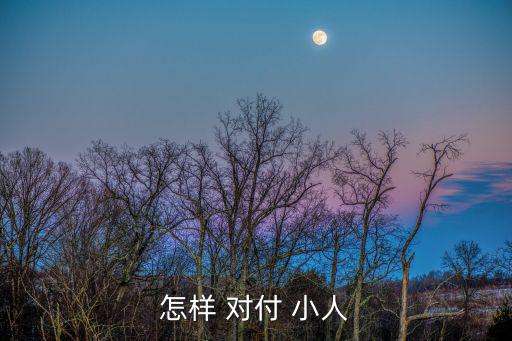 怎樣 對付 小人