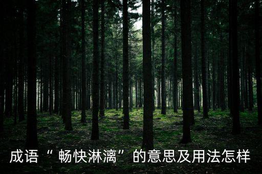 暢快的意思,暢飲:意為舒適暢快淋漓盡致