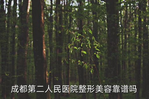 成都第二人民醫院整形美容靠譜嗎
