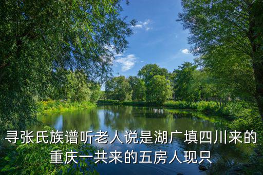 尋張氏族譜聽老人說是湖廣填四川來的重慶一共來的五房人現只