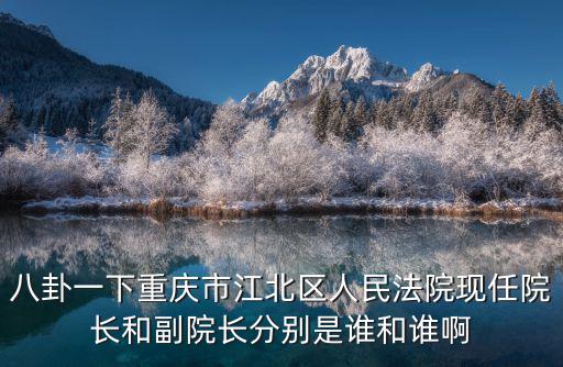 八卦一下重慶市江北區人民法院現任院長和副院長分別是誰和誰啊