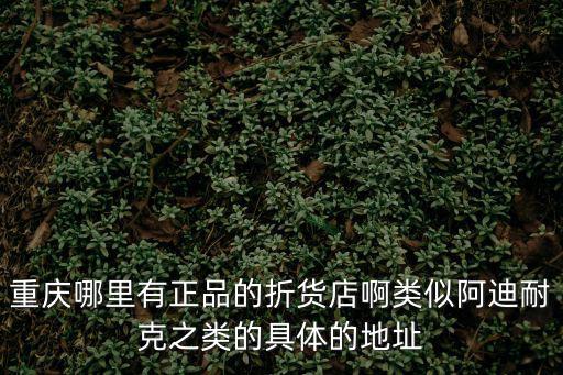 重慶哪里有正品的折貨店啊類似阿迪耐克之類的具體的地址
