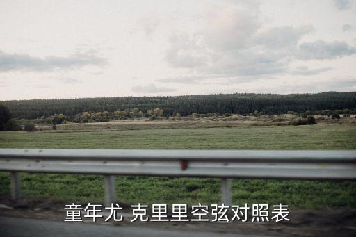 童年尤 克里里空弦對照表