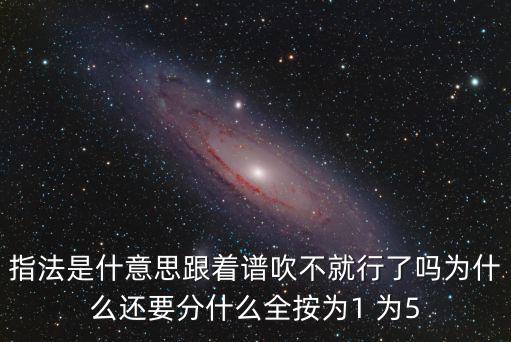 指法是什意思跟著譜吹不就行了嗎為什么還要分什么全按為1 為5