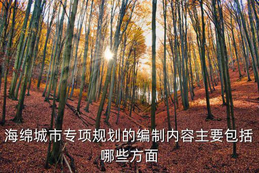 海綿城市專項規劃的編制內容主要包括哪些方面