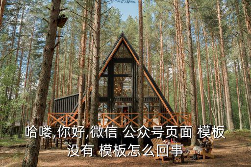 哈嘍,你好,微信 公眾號頁面 模板沒有 模板怎么回事