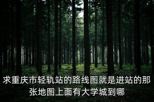 求重慶市輕軌站的路線圖就是進(jìn)站的那張地圖上面有大學(xué)城到哪