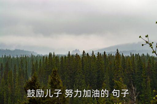 鼓勵兒子 努力加油的 句子