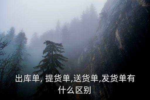 出庫單, 提貨單,送貨單,發(fā)貨單有什么區(qū)別