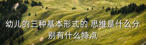 直覺行動思維,科學家:兒童處于感覺運動階段需要特別訓練