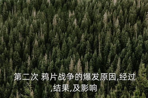 鴉片戰爭第二次,第二次鴉片戰爭強迫簽訂和平條約列強侵略加深