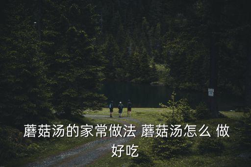 蘑菇湯怎么做好喝,武漢火鍋雞湯怎么做?