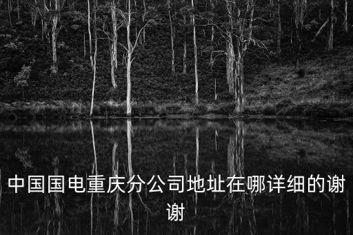 中國國電重慶分公司地址在哪詳細的謝謝