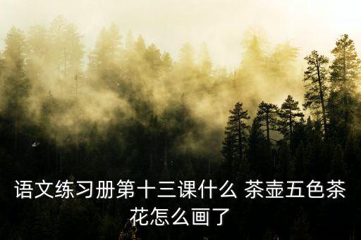語文練習(xí)冊(cè)第十三課什么 茶壺五色茶花怎么畫了