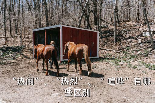 “熱鬧”、“熱烈”、“ 喧嘩”有哪些區別