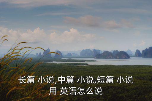 長(zhǎng)篇 小說,中篇 小說,短篇 小說用 英語怎么說