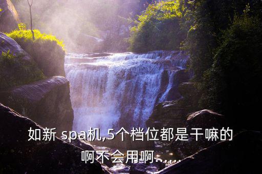 如新 spa機(jī),5個(gè)檔位都是干嘛的啊不會(huì)用啊……